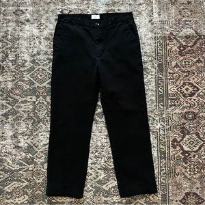 Percival Straight Leg Chino Pants in Black Twill